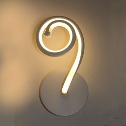 Applique da parete moderna in alluminio LED integrato 12 W 12 x 25 cm