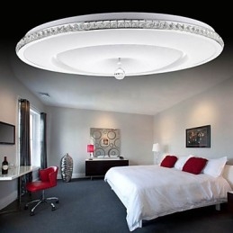 Plafoniera a filo LED con cristalli bianca 40 cm