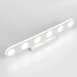 Applique da parete bagno moderna contemporanea LED integrato 6x3 W 55 cm
