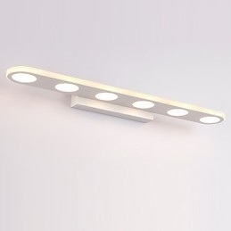 Applique da parete bagno moderna contemporanea LED integrato 6x3 W 55 cm