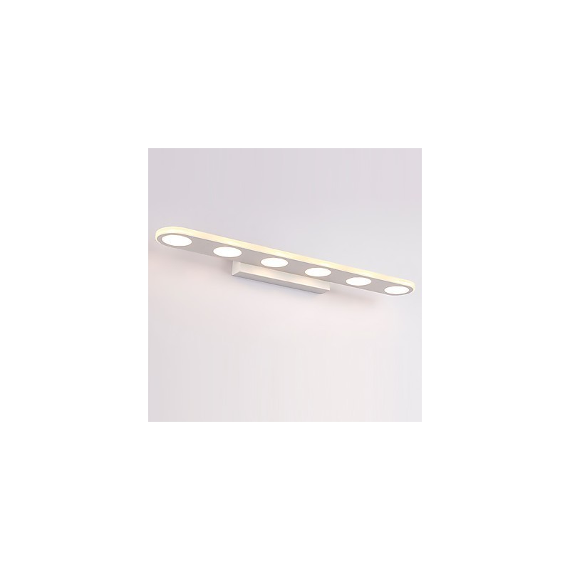 Applique da parete bagno moderna contemporanea LED integrato 6x3 W 55 cm