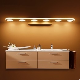 Applique da parete bagno moderna contemporanea LED integrato 6x3 W 55 cm