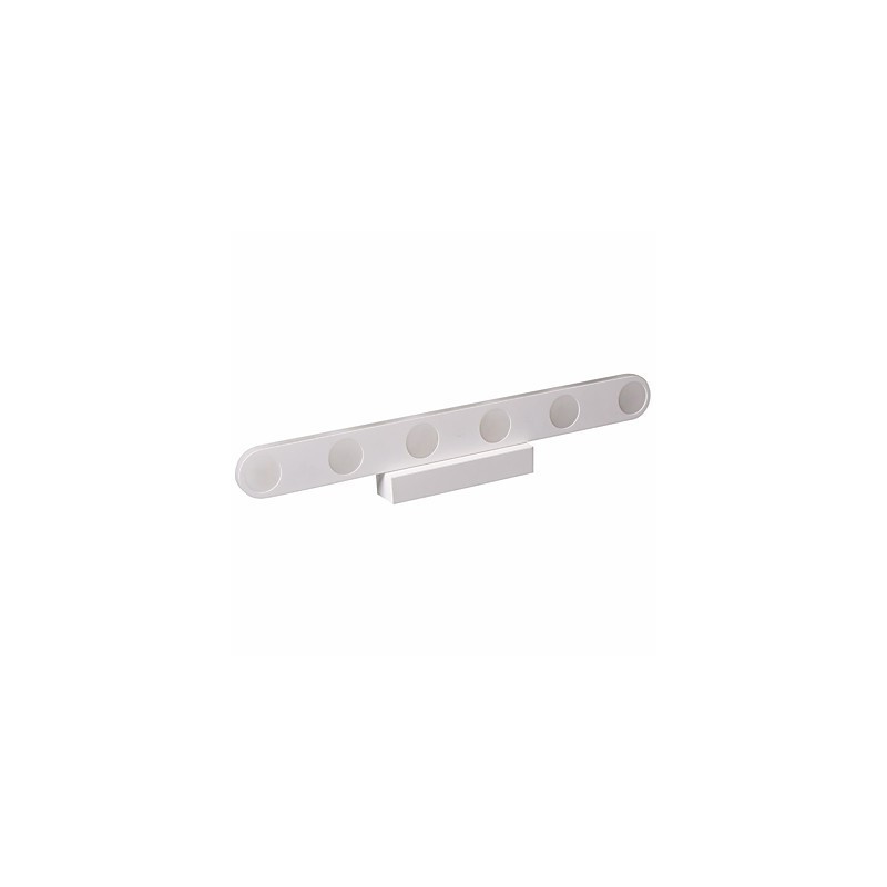 Applique da parete bagno moderna contemporanea LED integrato 6x3 W 55 cm