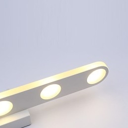 Applique da parete bagno moderna contemporanea LED integrato 6x3 W 55 cm