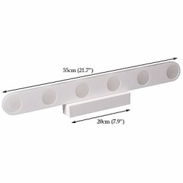 Applique da parete bagno moderna contemporanea LED integrato 6x3 W 55 cm