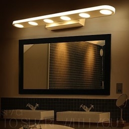 Applique da parete bagno moderna contemporanea LED integrato 6x3 W 55 cm