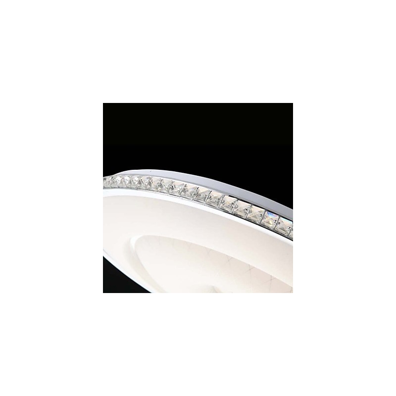 Plafoniera a filo LED con cristalli bianca 40 cm