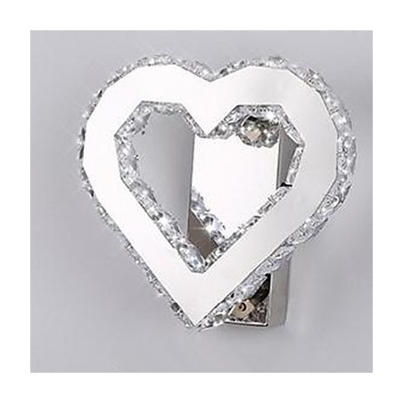 Applique da parete LED cromata moderna e contemporanea luce ambientale 25 x 25 x 25 cm
