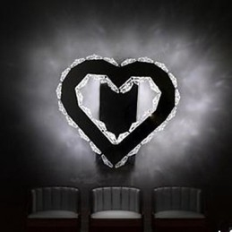 Applique da parete LED cromata moderna e contemporanea luce ambientale 25 x 25 x 25 cm