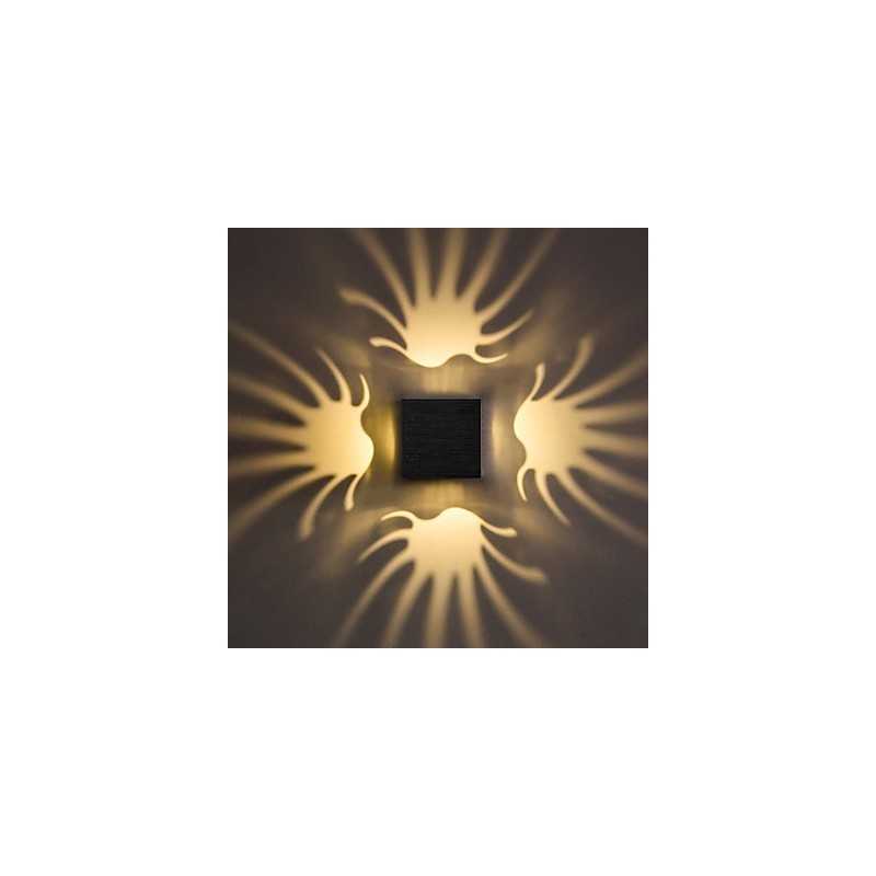 Applique da parete a filo moderna in alluminio, LED integrato 3 W, 8 cm