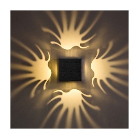 Applique da parete a filo moderna in alluminio, LED integrato 3 W, 8 cm