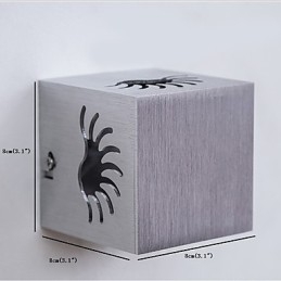 Applique da parete a filo moderna in alluminio, LED integrato 3 W, 8 cm