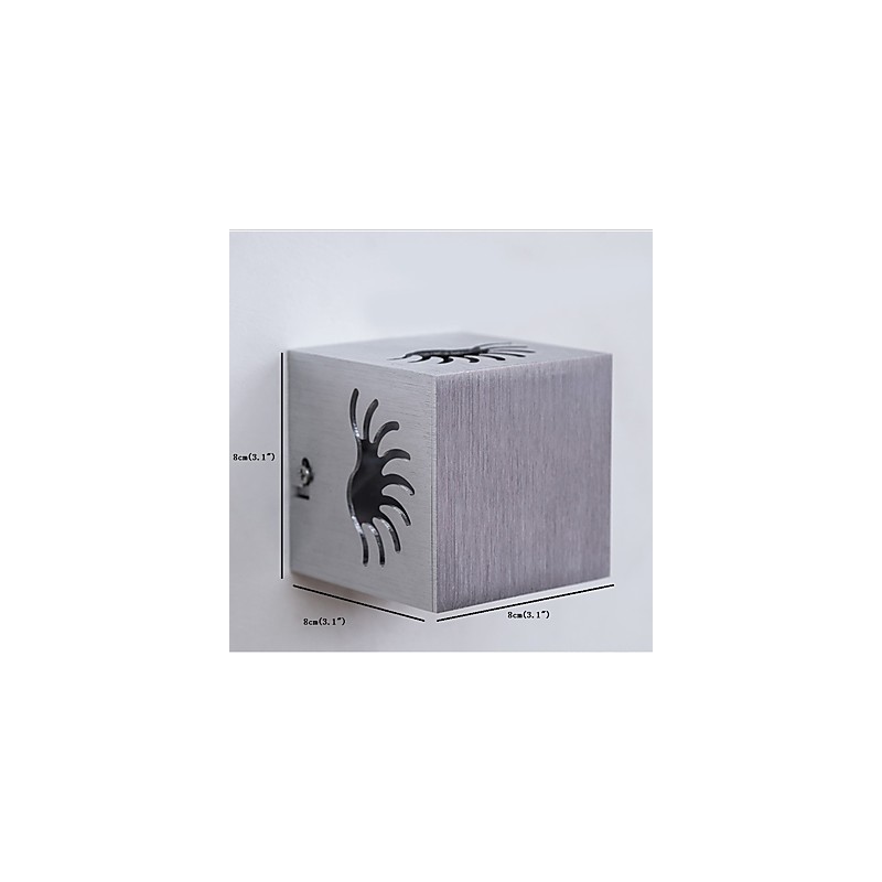 Applique da parete a filo moderna in alluminio, LED integrato 3 W, 8 cm