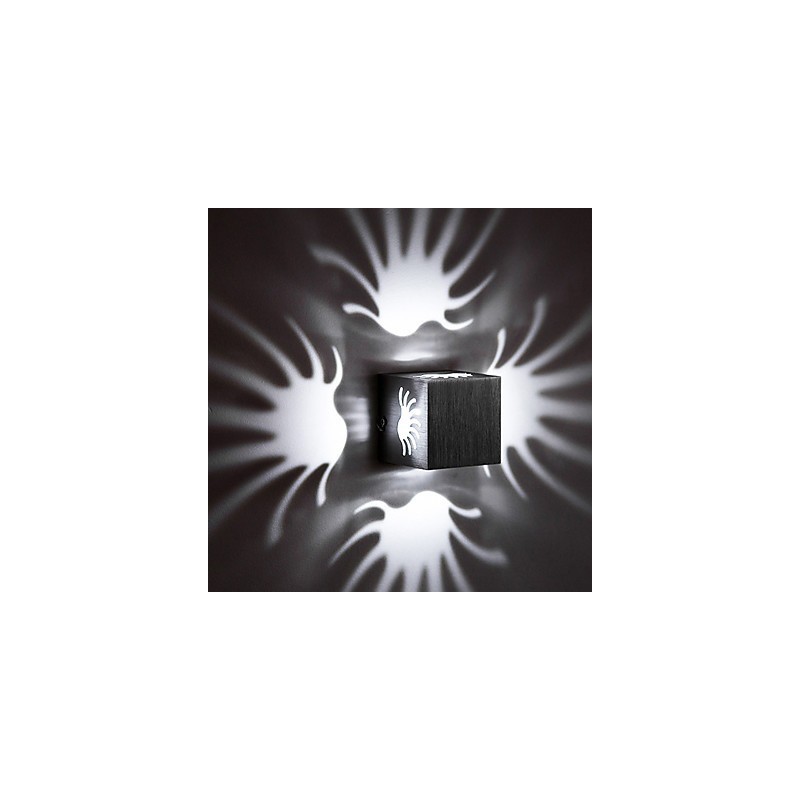Applique da parete a filo moderna in alluminio, LED integrato 3 W, 8 cm