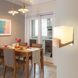 Applique da parete moderna contemporanea con protezione occhi, luce ambientale, finitura verniciata, E27 60 W