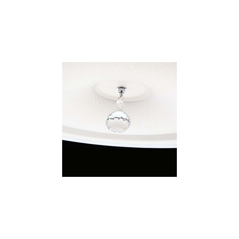 Plafoniera a filo LED con cristalli bianca 40 cm