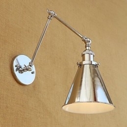 Applique da parete retrò moderna con braccio oscillante, protezione occhi e luce ambientale