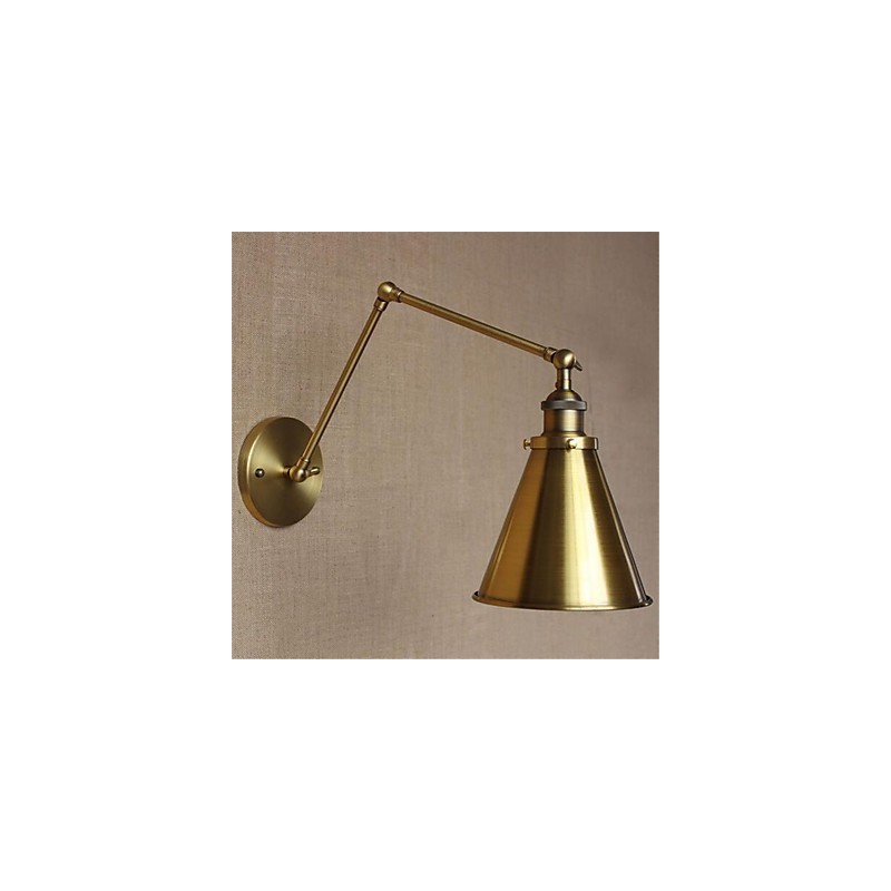 Applique da parete retrò moderna con braccio oscillante, protezione occhi e luce ambientale