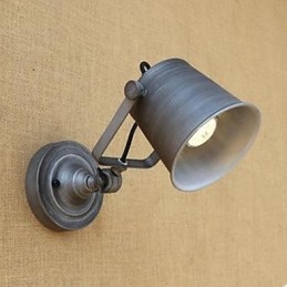 Applique da parete tradizionale/classica rustico/lodge verniciata con braccio oscillante e protezione occhi