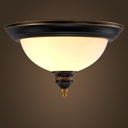Plafoniera a filo rustica in bronzo Phnom Penh in stile americano ed europeo