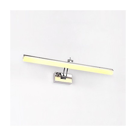 Applique da bagno cromata moderna con LED integrato 9 W 39 x 15 x 6 cm