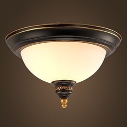 Plafoniera a filo rustica in bronzo Phnom Penh in stile americano ed europeo