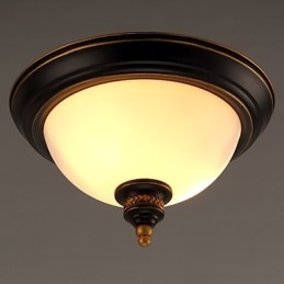 Plafoniera a filo rustica in bronzo Phnom Penh in stile americano ed europeo