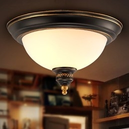 Plafoniera a filo rustica in bronzo Phnom Penh in stile americano ed europeo