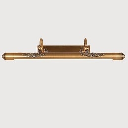 Applique da bagno LED integrato ottone antico 50 cm