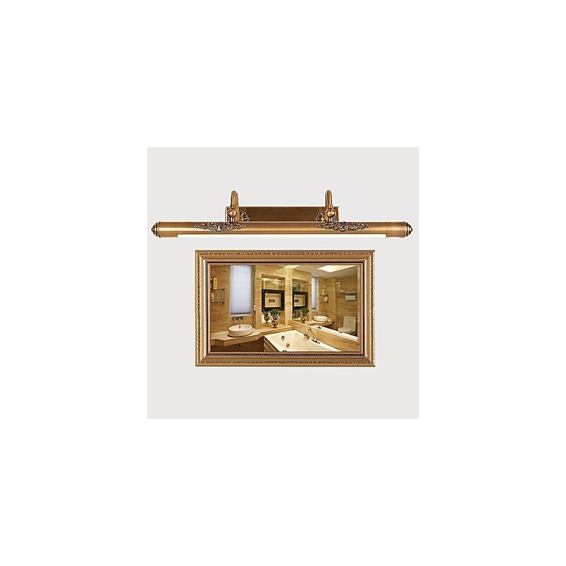 Applique da bagno LED integrato ottone antico 50 cm