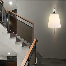 Applique da parete moderna con finitura pitturata, luce ambientale, E27, 60 W