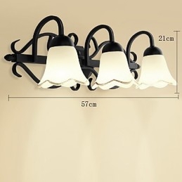 Applique da parete mini dipinta moderno contemporaneo rustico lodge country 3 luci E12/E14