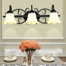 Applique da parete mini dipinta moderno contemporaneo rustico lodge country 3 luci E12/E14