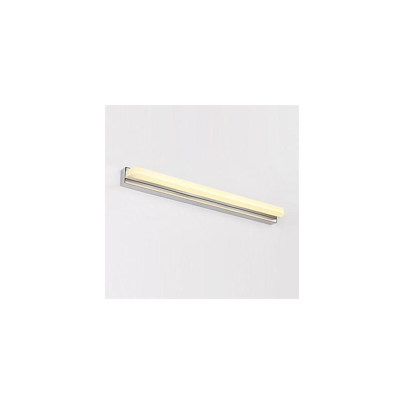 Applique da bagno LED integrata cromata moderna e contemporanea