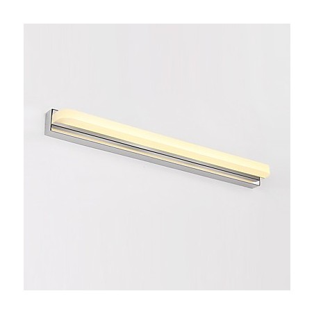 Applique da bagno LED integrata cromata moderna e contemporanea