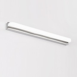 Applique da bagno LED integrata cromata moderna e contemporanea