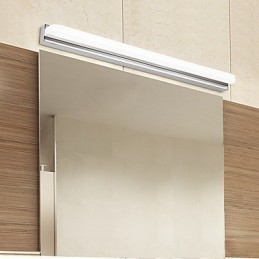 Applique da bagno LED integrata cromata moderna e contemporanea