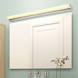 Applique da bagno LED integrata cromata moderna e contemporanea