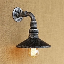 Applique da parete rustica retrò mini dipinta con luce ambientale, lampadina E26/E27
