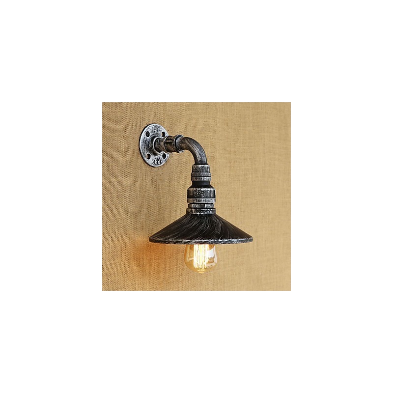 Applique da parete rustica retrò mini dipinta con luce ambientale, lampadina E26/E27