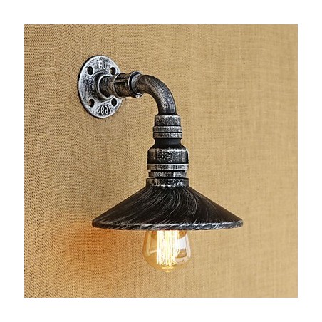 Applique da parete rustica retrò mini dipinta con luce ambientale, lampadina E26/E27