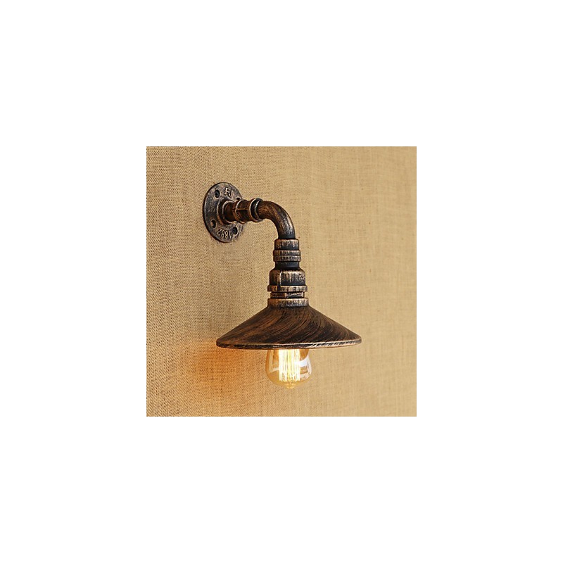 Applique da parete rustica retrò mini dipinta con luce ambientale, lampadina E26/E27