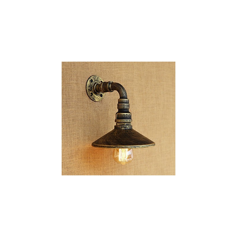 Applique da parete rustica retrò mini dipinta con luce ambientale, lampadina E26/E27