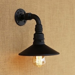 Applique da parete rustica retrò mini dipinta con luce ambientale, lampadina E26/E27