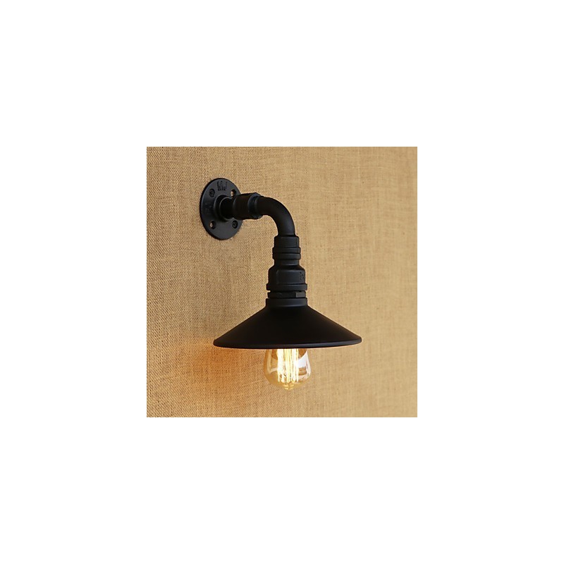 Applique da parete rustica retrò mini dipinta con luce ambientale, lampadina E26/E27