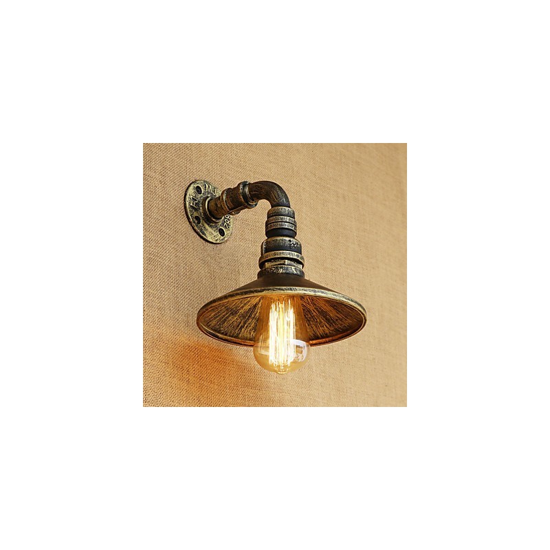Applique da parete rustica retrò mini dipinta con luce ambientale, lampadina E26/E27