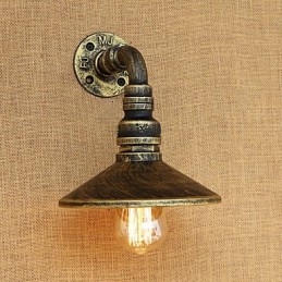 Applique da parete rustica retrò mini dipinta con luce ambientale, lampadina E26/E27