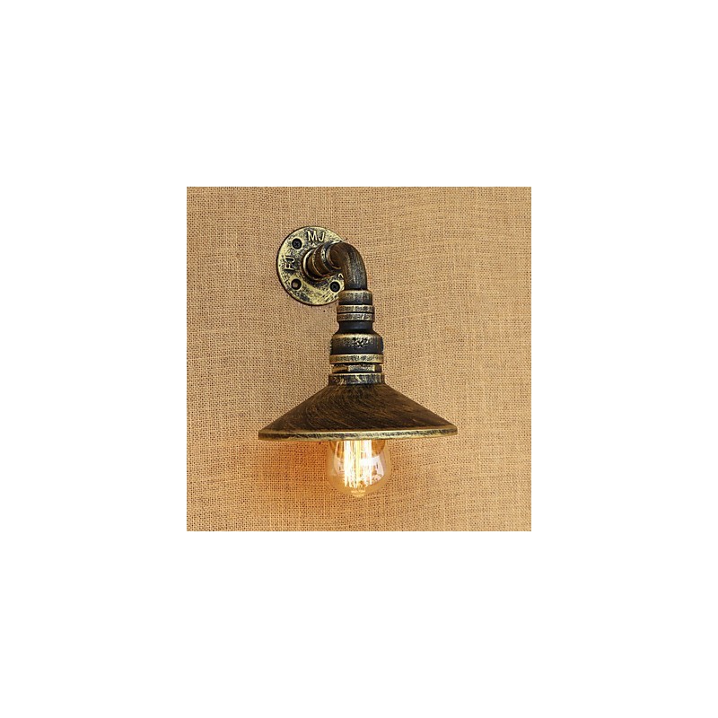 Applique da parete rustica retrò mini dipinta con luce ambientale, lampadina E26/E27
