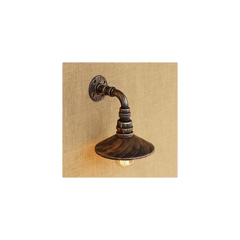 Applique da parete rustica retrò mini dipinta con luce ambientale, lampadina E26/E27