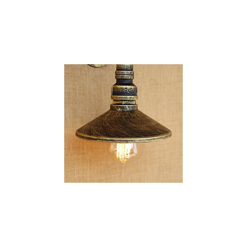 Applique da parete rustica retrò mini dipinta con luce ambientale, lampadina E26/E27